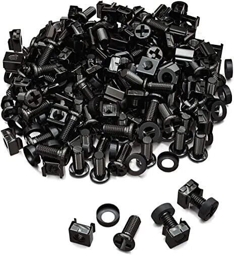 Protech 100 Pcs Cabinet M6 Screw And Cage Nut Set