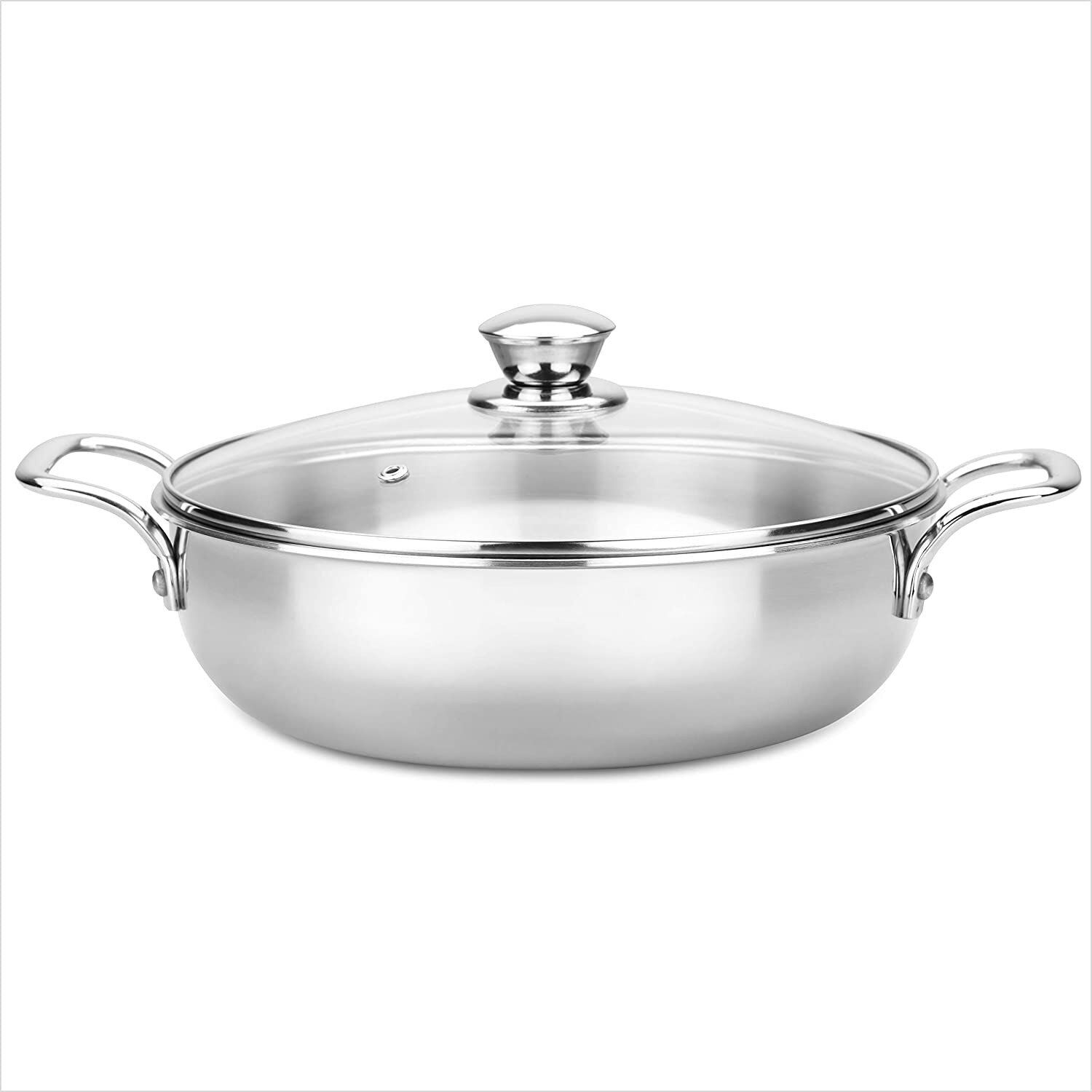 Butterfly Stainless Steel Tri-Ply 14 Inch with LID - HARD FLAT BASE