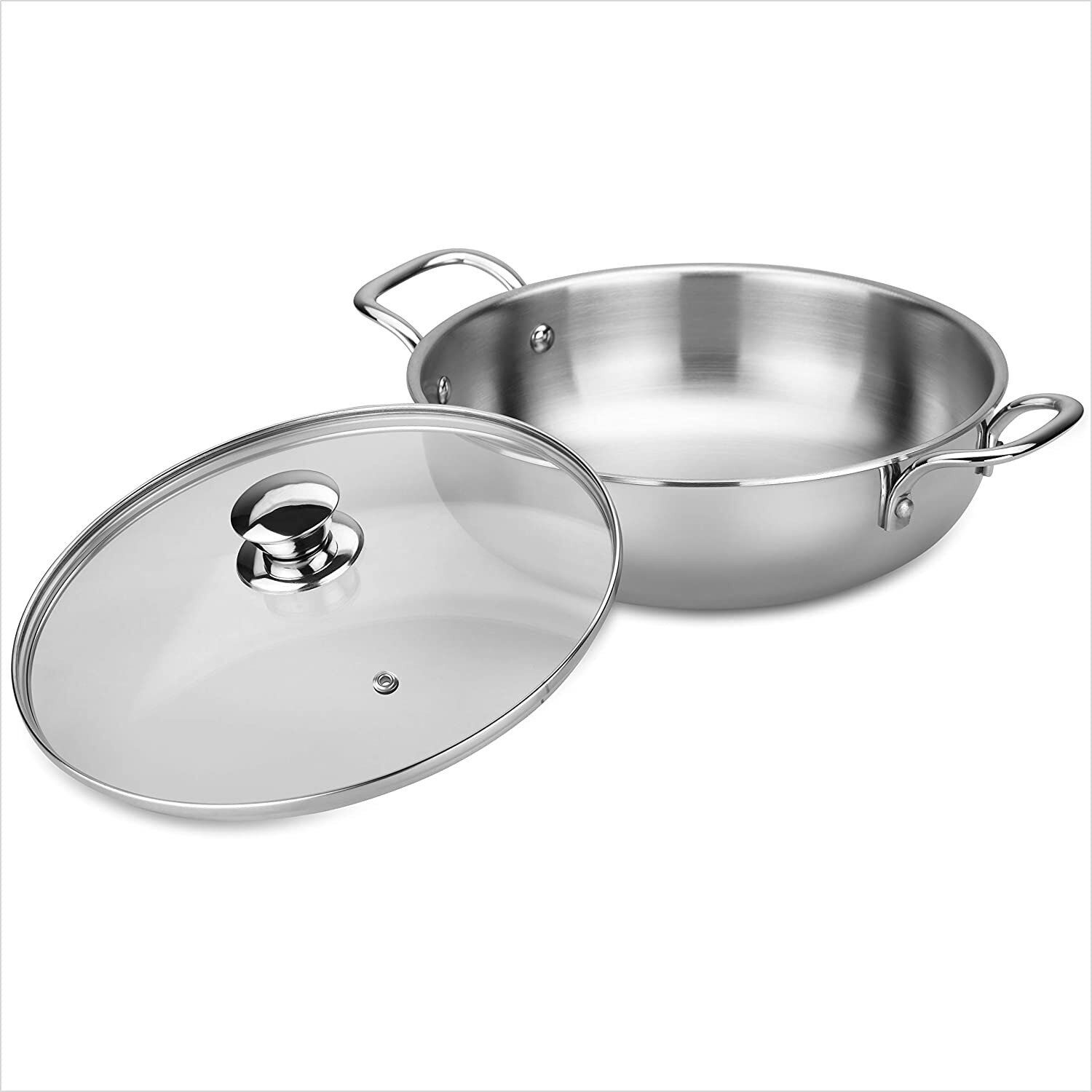 Butterfly Stainless Steel Tri-Ply 14 Inch with LID - HARD FLAT BASE - Image 2