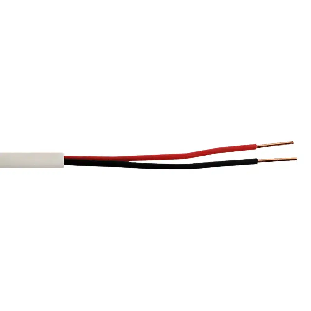 1000ft Station Z Quad Security Cable - 2C 22AWG Solid Cable CMR Riser - White