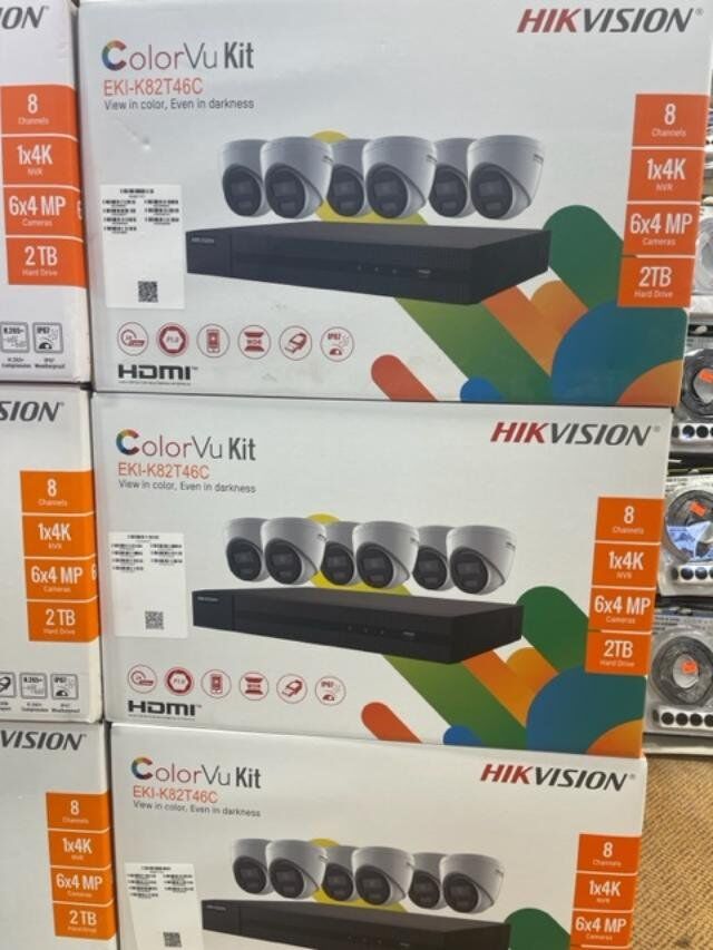 Hikvision EKI-K82T46C 8 Channel Full Color Value Express Kit 4K PoE NVR w/ 2TB HDD + (6) 4MP Outdoor Turret IP Cameras w/ 2.8mm Lens - Image 4
