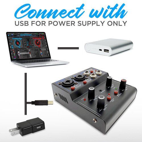 2-Channel Audio Mixer / USB Recording Interface with Bluetooth - Image 3