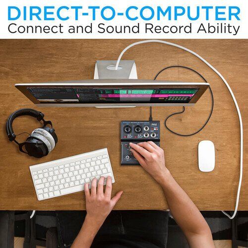 2-Channel Audio Mixer / USB Recording Interface with Bluetooth - Image 5
