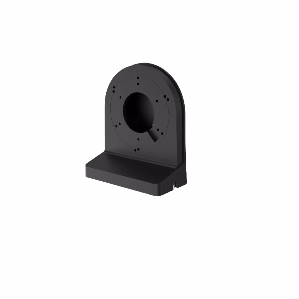 L wall mount bracket for fixed lens turret or dome – Black (ACC-BRK-W-S13B)