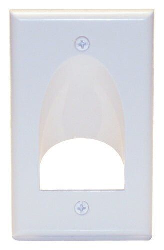 Flush to Inner Surface Bulk Wire Wall Plate (Single Gang, White)
